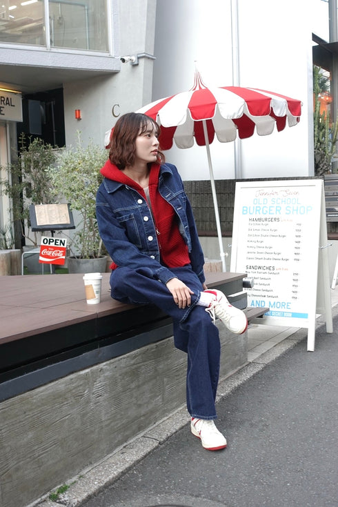 ホワイトボタンデニムJK